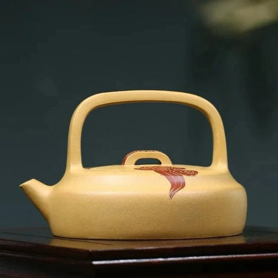 Zanghutianxia Yixing Zisha Teapot Famous Dai Chengguang Pure Handmade Teapot Tea Set Raw Ore Gold Segment Mud Xiangyun Lifting H - China Tea Store