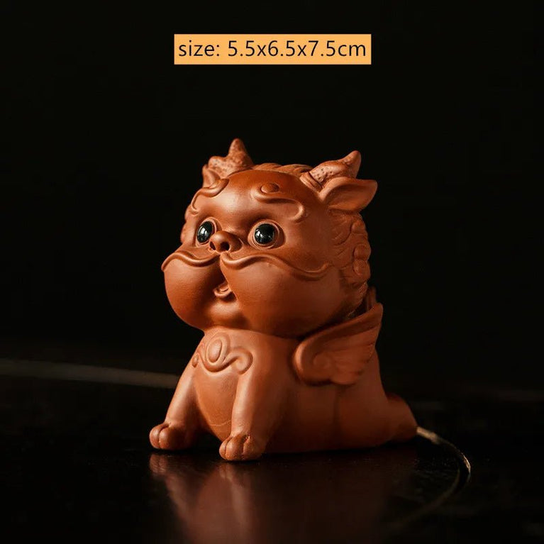 Zhaocai Purple Clay Tea Pet Decoration Fine Lovely PI Xiu Sculpture Desktop FengshuiOrnaments Crafts Tea Set Accessories - China Tea Store