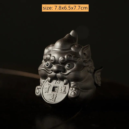 Zhaocai Purple Clay Tea Pet Decoration Fine Lovely PI Xiu Sculpture Desktop FengshuiOrnaments Crafts Tea Set Accessories - China Tea Store