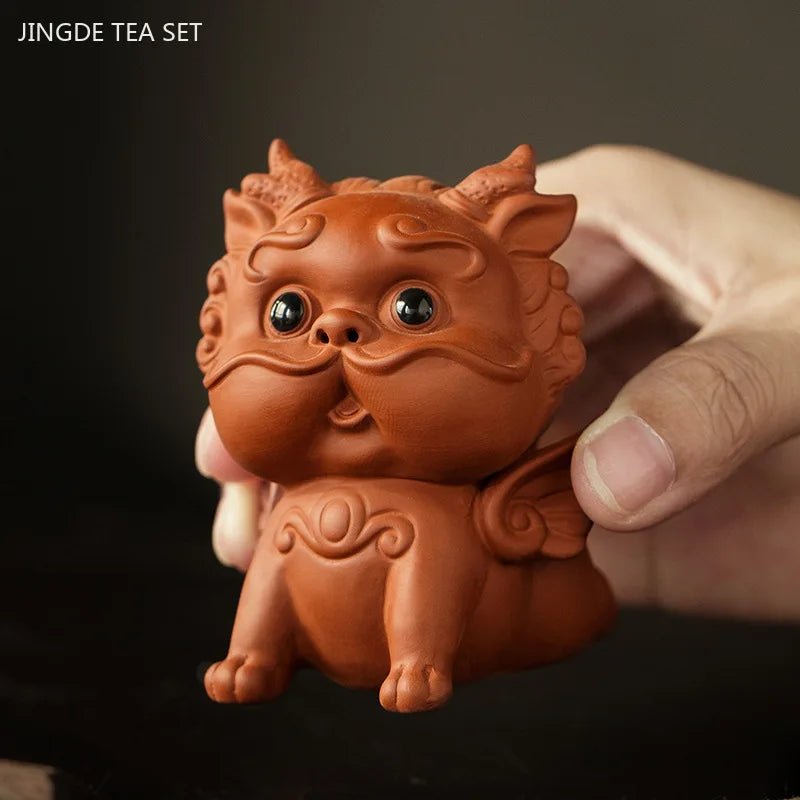 Zhaocai Purple Clay Tea Pet Decoration Fine Lovely PI Xiu Sculpture Desktop FengshuiOrnaments Crafts Tea Set Accessories - China Tea Store