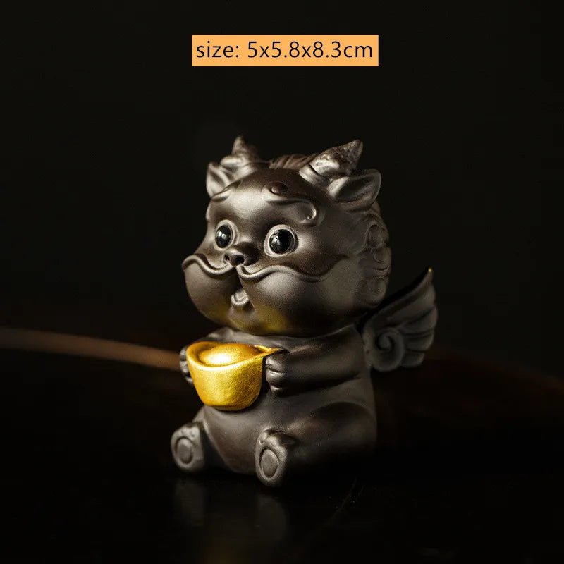 Zhaocai Purple Clay Tea Pet Decoration Fine Lovely PI Xiu Sculpture Desktop FengshuiOrnaments Crafts Tea Set Accessories - China Tea Store