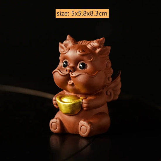 Zhaocai Purple Clay Tea Pet Decoration Fine Lovely PI Xiu Sculpture Desktop FengshuiOrnaments Crafts Tea Set Accessories - China Tea Store