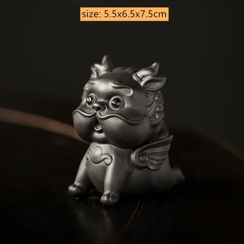 Zhaocai Purple Clay Tea Pet Decoration Fine Lovely PI Xiu Sculpture Desktop FengshuiOrnaments Crafts Tea Set Accessories - China Tea Store