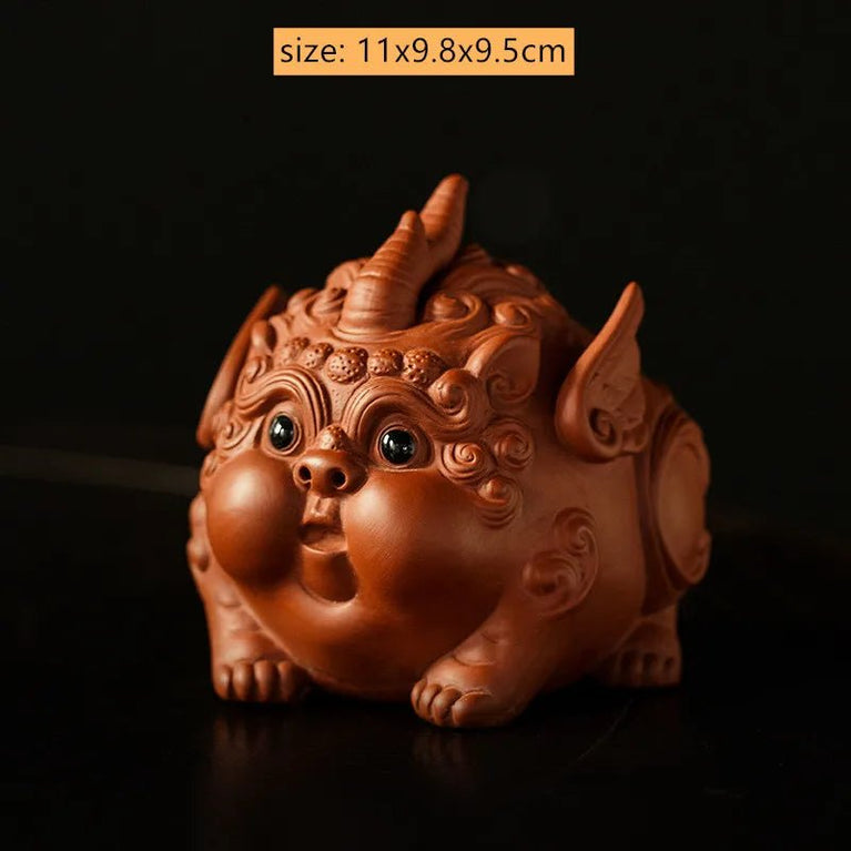 Zhaocai Purple Clay Tea Pet Decoration Fine Lovely PI Xiu Sculpture Desktop FengshuiOrnaments Crafts Tea Set Accessories - China Tea Store