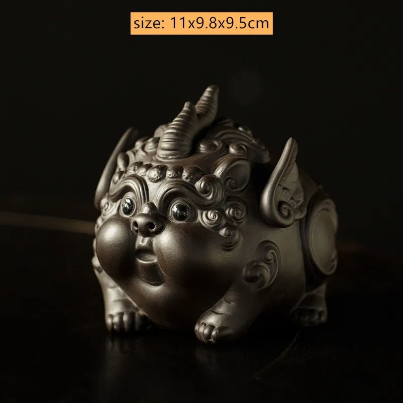 Zhaocai Purple Clay Tea Pet Decoration Fine Lovely PI Xiu Sculpture Desktop FengshuiOrnaments Crafts Tea Set Accessories - China Tea Store