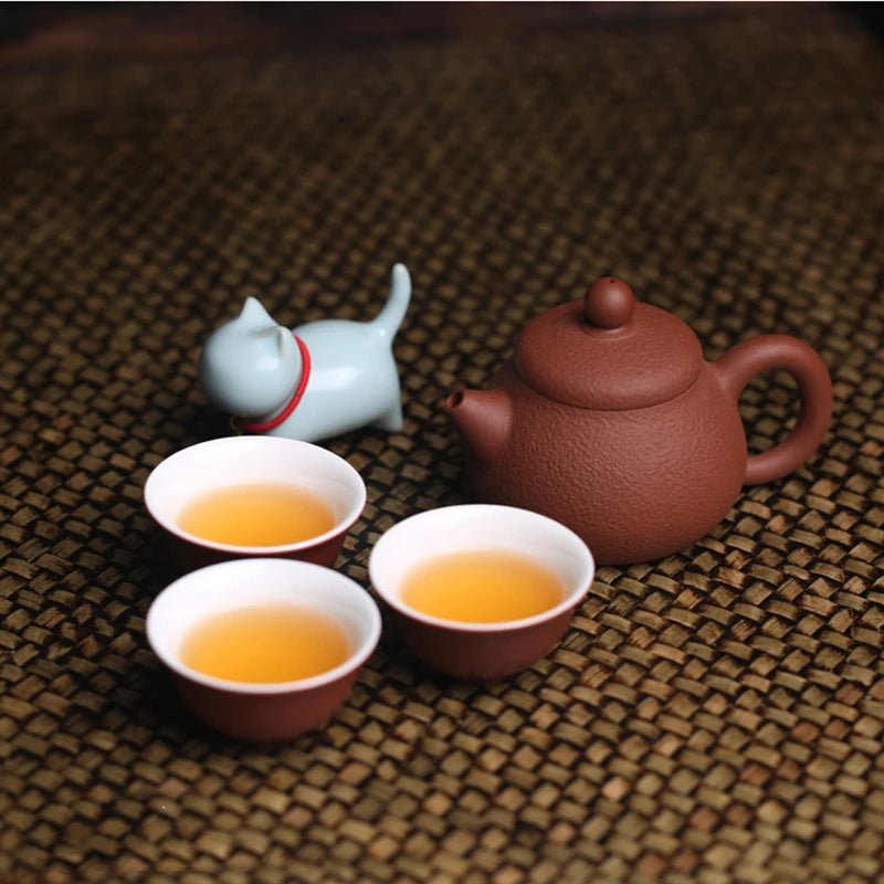 Zhu Ni Orange Peel Master Handmade Shape Favorites Kettle Flat Teapot Grapefruit Health Pot For Tea Oolong Tea Ceremony Sets - China Tea Store